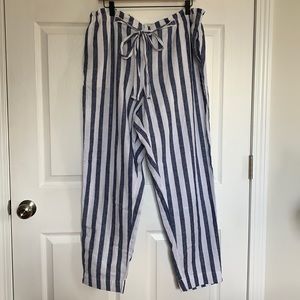High waisted linen pants